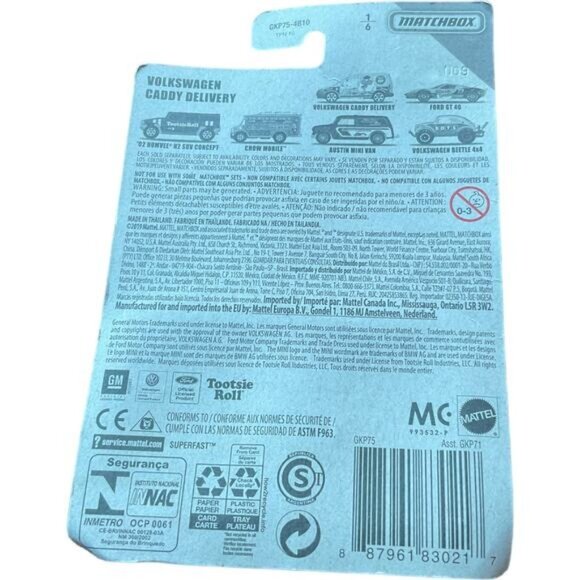 Volkswagen Caddy Delivery Die Cast Car Tootsie Roll Pop Matchbox Collectible - Picture 2 of 2